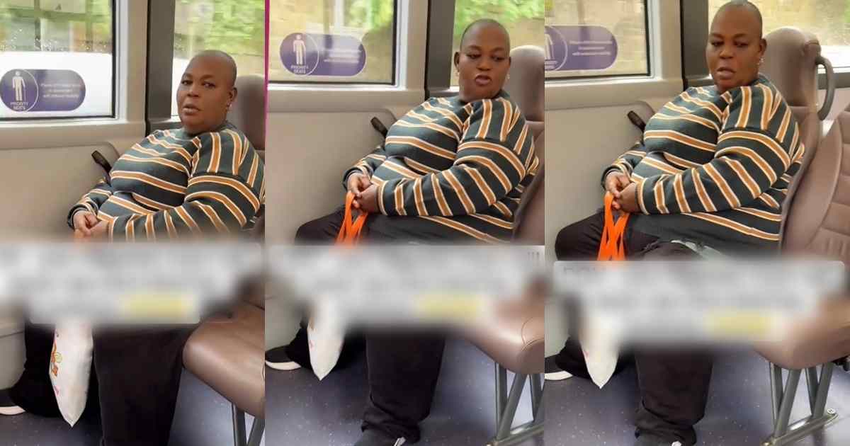 “Your Nigerian mum will never see and mind her business” – Lady says as her mother gestured to m0ck a supposed passenger’s footwear on a public bus (WATCH)