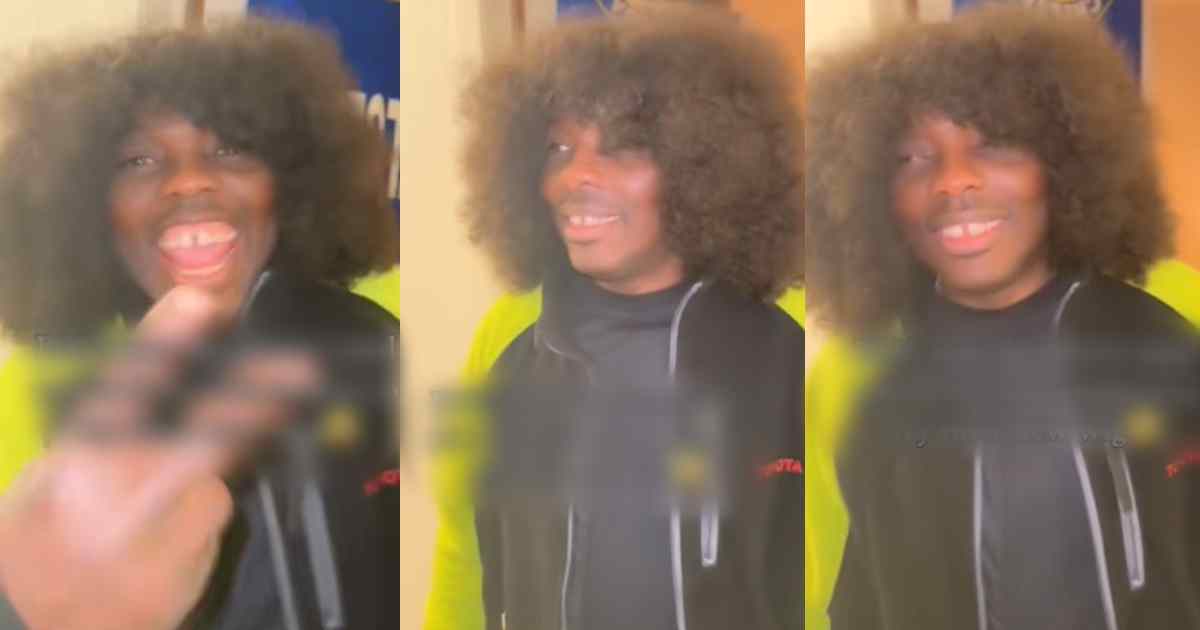 Hilarious video of a Gen Z dad modeling his daughter’s new wig as their mannequin (WATCH)