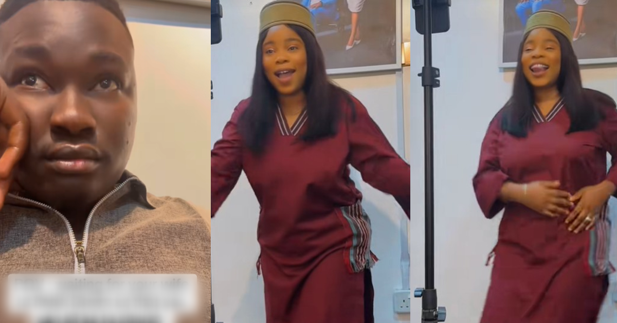 “You dare not interrupt the video” – Man patiently waits as wife finishes her GRWM before heading to church (WATCH)