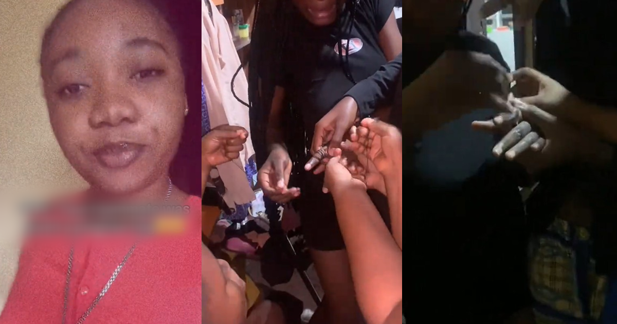 Lady shares how her roommate’s promise ring got stuck on her finger after receiving it (WATCH)