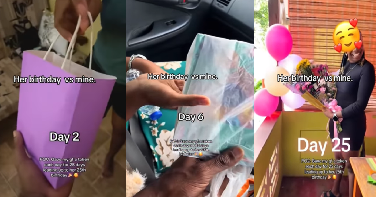 Man shares how his girlfriend treated him on his birthday despite going all out for hers (WATCH)
