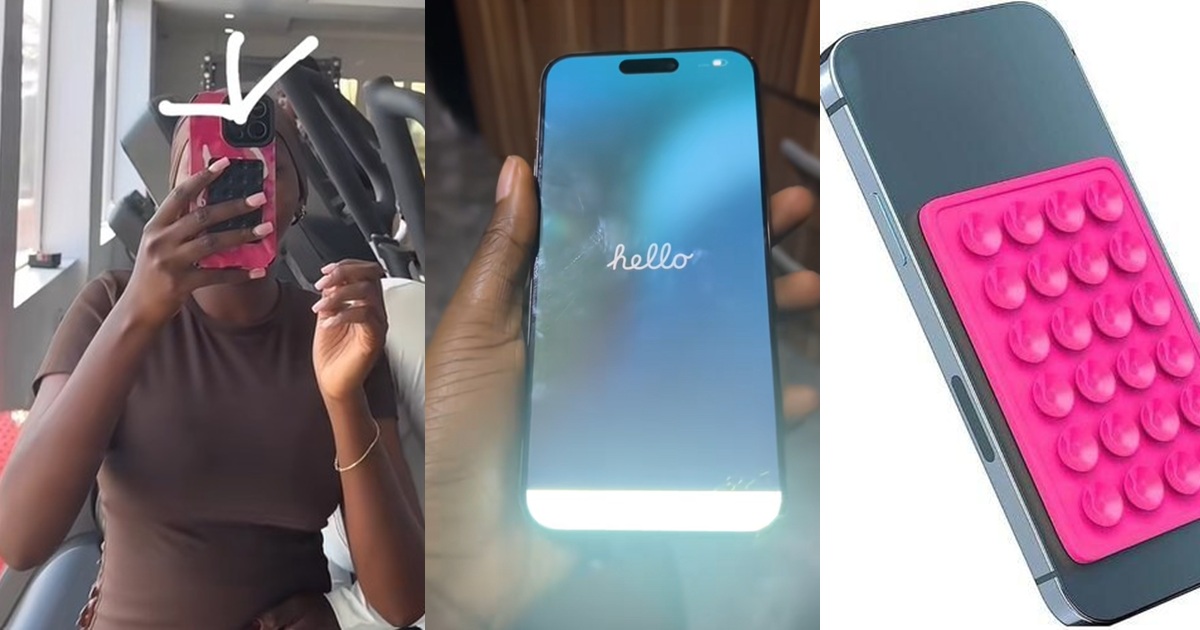Lady regrɘts purchasing the popular phone suction holder after her phone experienced a technical malfuncti0n due to it (WATCH)
