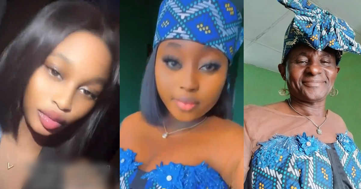 Nigerian dad wears his daughter’s old dress to recreate one of her videos (Video)