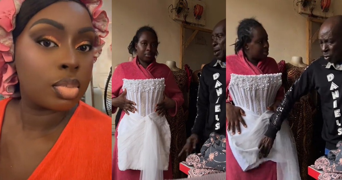 “How can gown be this length?” – Fashion designer reveals her dad’s over-the-top reaction to the length of a client’s dress (WATCH)