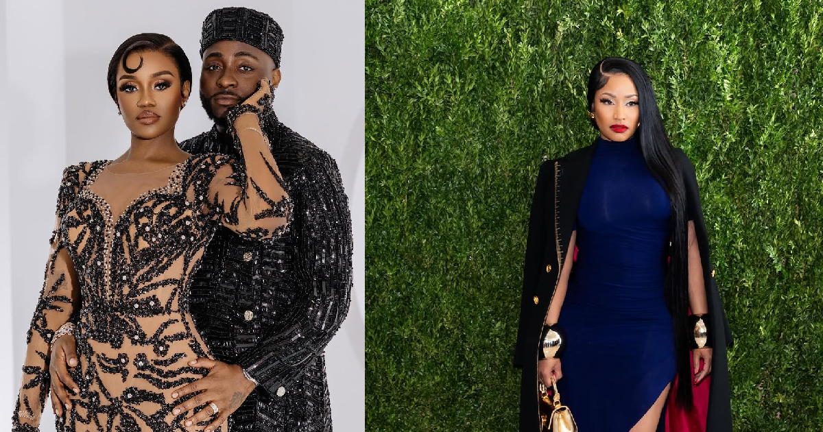 Global rapper Nicki Minaj congratulates Nigerian celebrity couple Davido and Chioma on tying the knot (IMAGES)