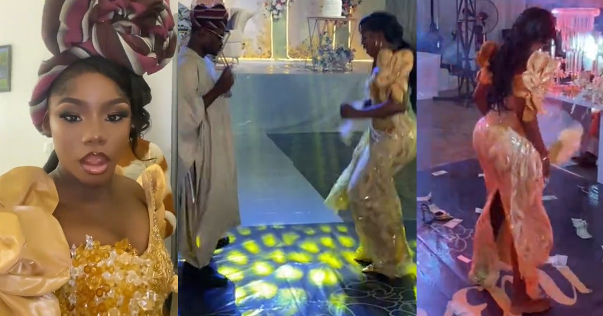 Lady recounts how she got her Asoebi money back by dancing at a wedding (WATCH)