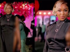 “Tacky” – Nigerians drag Idia Aisien over her outfit choice at Lagos Fashion Week (WATCH)