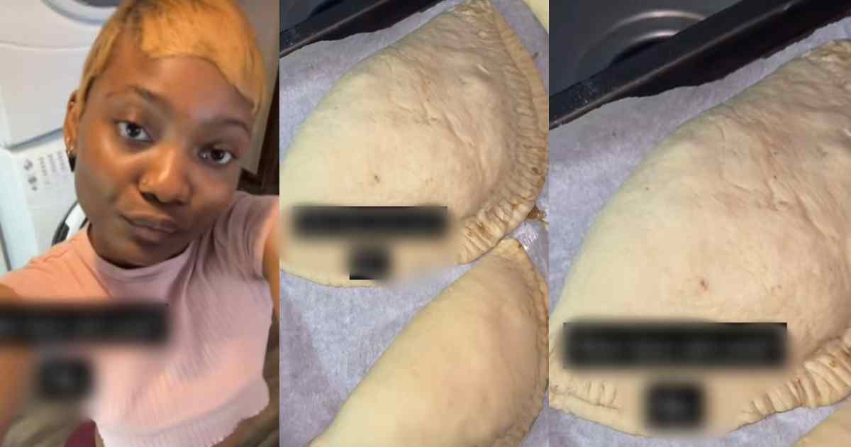 Woman jokes about her laziness after making an oversized meat pie (WATCH)