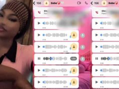 Woman shares multiple voice messages she received from her man after falling asleep without saying goodnight (Watch)