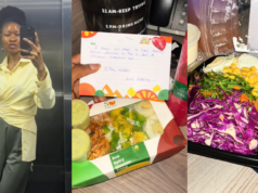 Lady shares how her anonymous office crush buys her good meals (Watch)