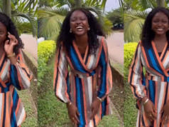 Lady laughs aloud as her mum hypes her in trending languages while taking her pictures (Watch)