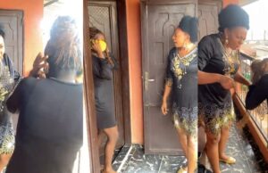 Nigerian mum bl0ws hot after discovering her 15-year-old daughter’s second ear piercing (Video)