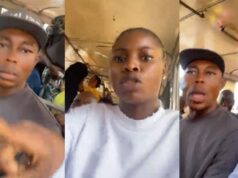 Chaos erupts in a public bus after lady calls out man for alleged misconduct (Watch)