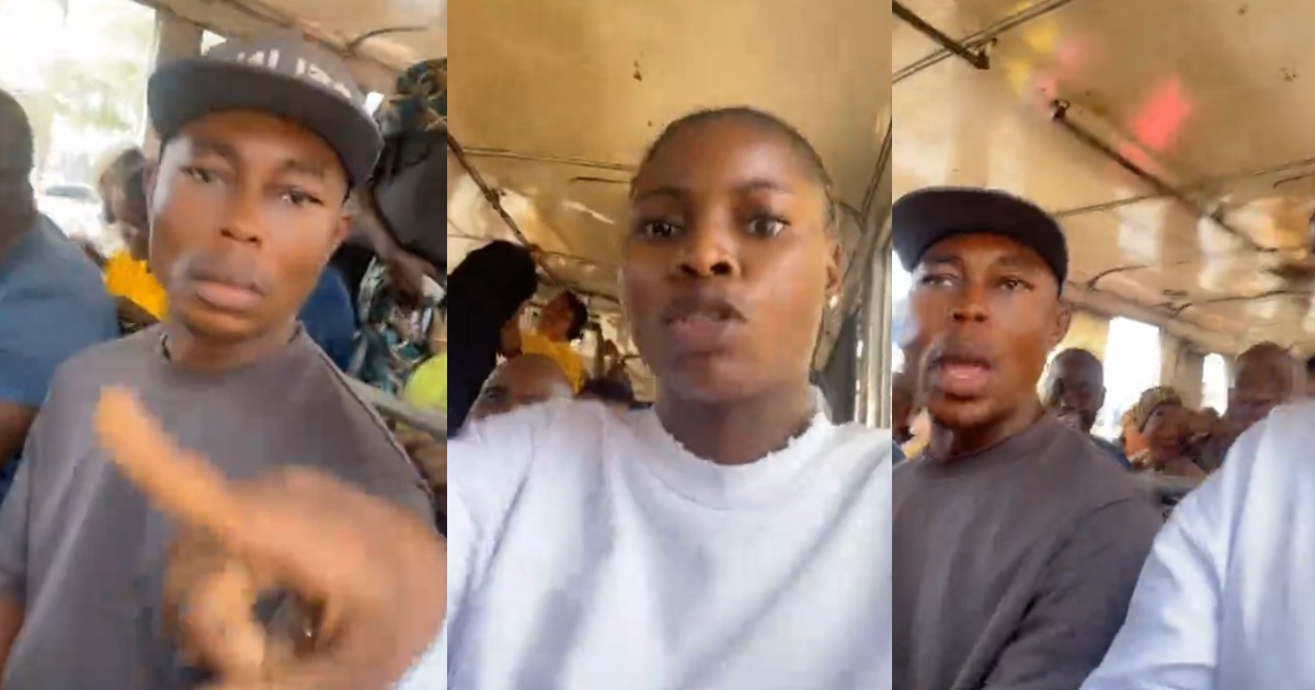 Chaos erupts in a public bus after lady calls out man for alleged misconduct (Watch)