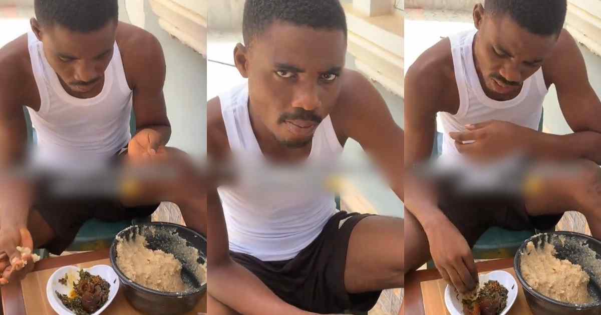 Woman laments over her husband’s constant consumption of eba (Watch)