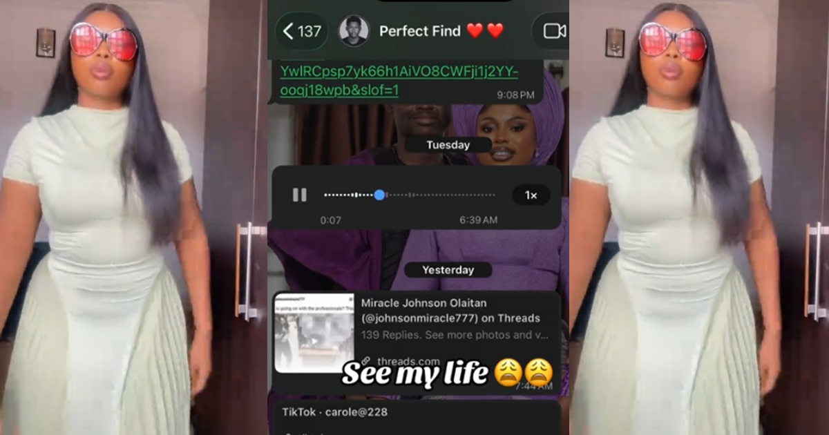 Woman left embarrassed after her husband sends audio proof of her snoring (Watch)