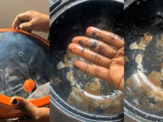 Woman shares how her neighbour’s pot starts peeling after cooking soup (Video)