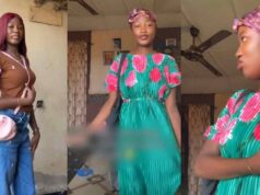 Lady régrets using her mum’s tailor after the outfit turns out off (Watch)