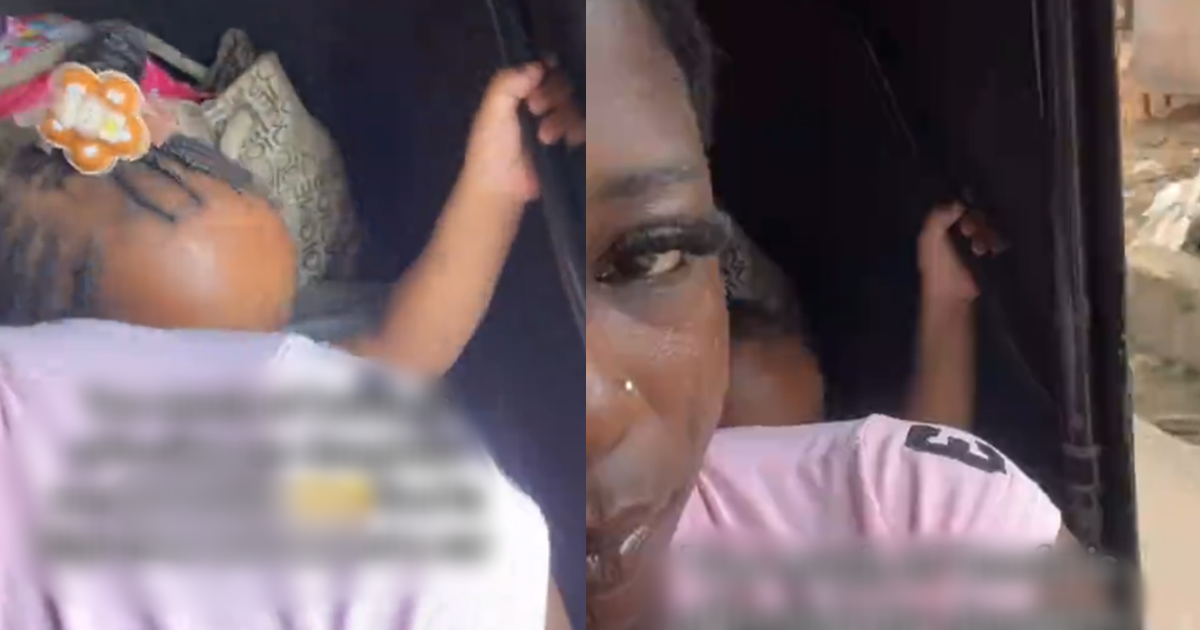 “Too much Danfo is affecting my daughter” – Nigerian mum reacts after spotting toddler holding a keke napep due to frequent public transport usage (Video)