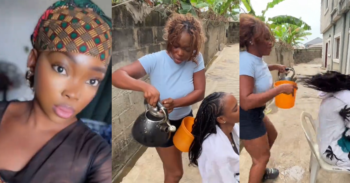 Hairstylist nearly bur.ns her first model after braiding hair (Watch)