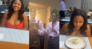 Lady and her friend criticized after faking a birthday to get a free cake at a restaurant (WATCH)