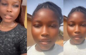 Lady left embarrassed after running into her ex-boyfriend while wearing his joggers (Video)