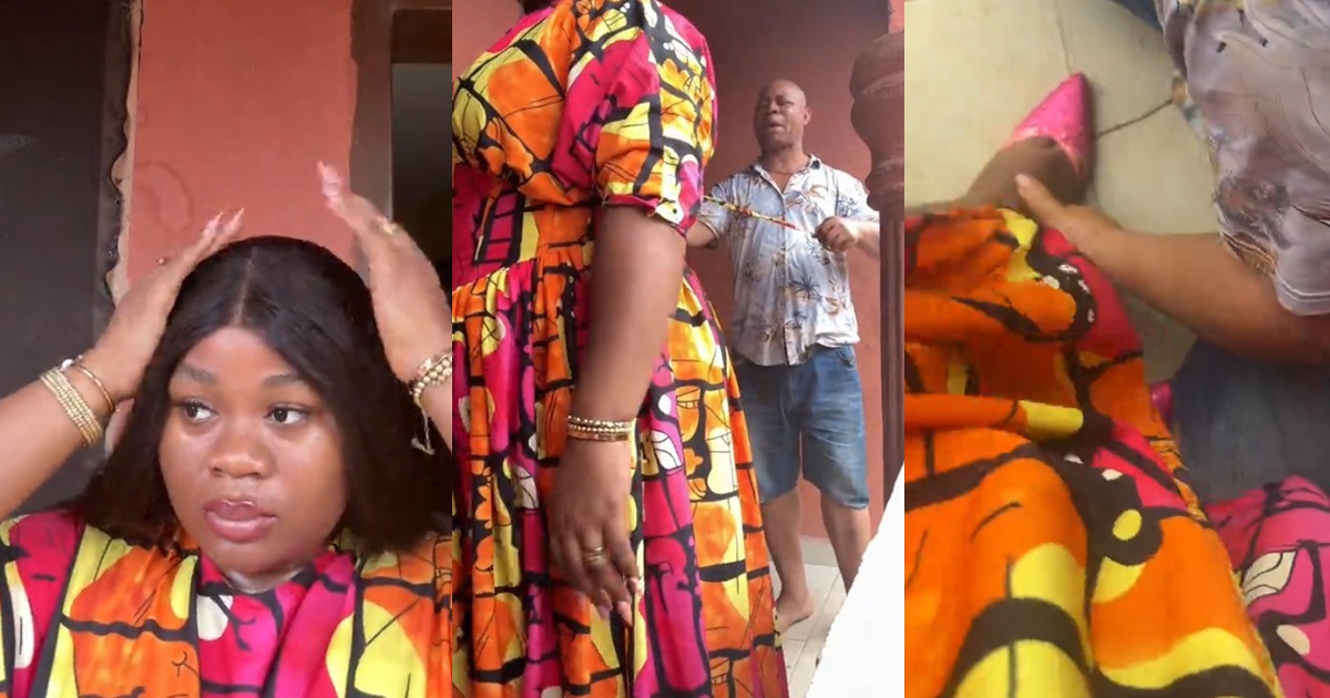 “I’m the apple of my familys eyes” – Only daughter shows off how her dad assisted her to prepare for church (Video)