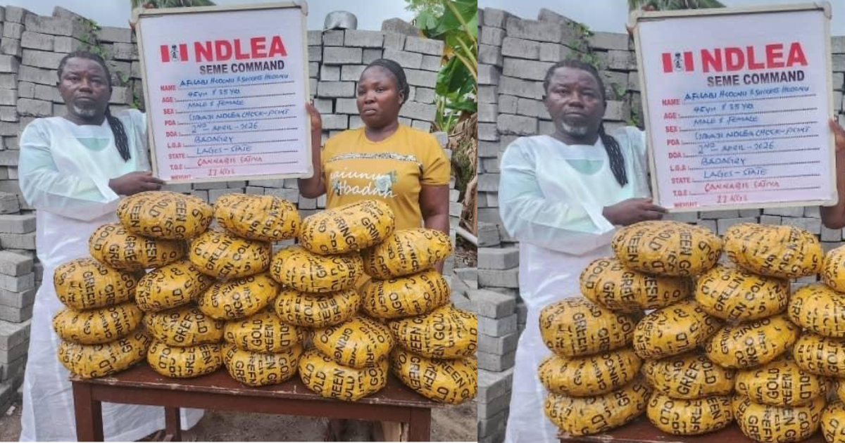 NDLEA Arrests Pastor and Wife After 11kg of Skunk Found Hidden in Their Vehicle at Seme Border