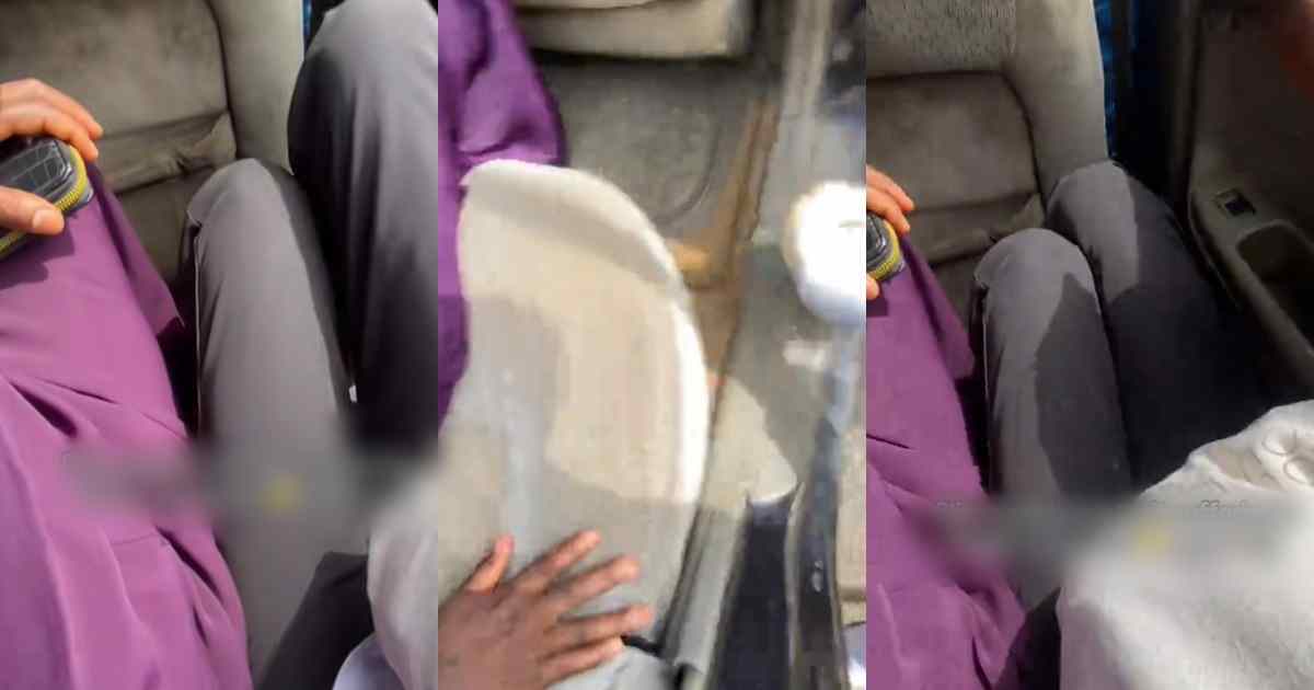 “Slim people are really suffer!ng in public transport” – Lady laments after squeezing into a tiny bus space (Watch)