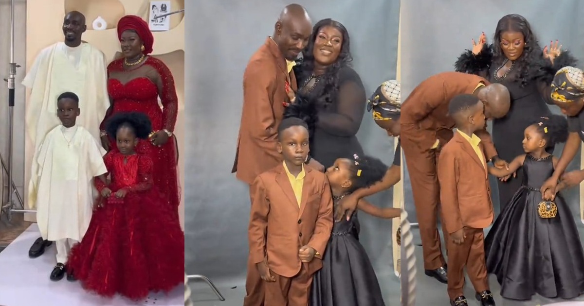 Little Girl Refuses to Stay Away From Dad During Family Photoshoot (Watch)