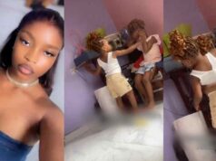 Lady gives up on separating her nieces, watches them settle a f!ght with each other (Video)