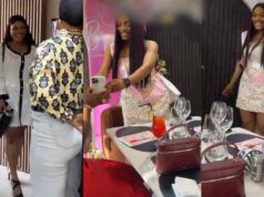 “I’m wearing ashew0 clothes”– Bride-to-be excitedly calls husband after dress change at the surprise bridal shower her friend planned for her (Watch)