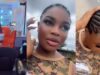 Lady amused after a village hairstylist made impressive cornrows for just ₦500 (Watch)
