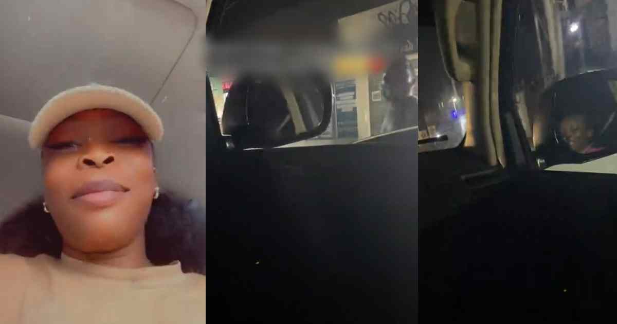 “Baby abeg no vex for am now” – Lady reveals how her man stopped a stranger on the road to beg on his behalf after she refused to talk to him for arriving late (Watch)