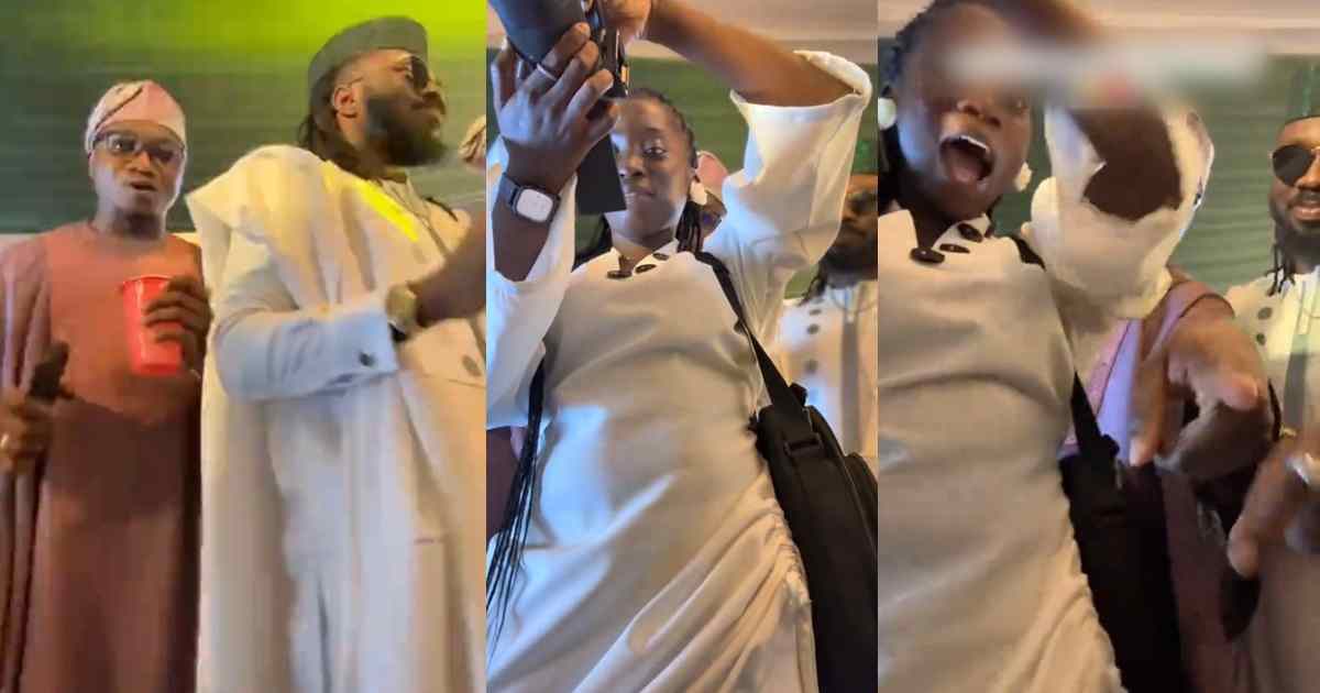 Funny moment a lady photographer unknowingly walked into a video at an event (Watch)