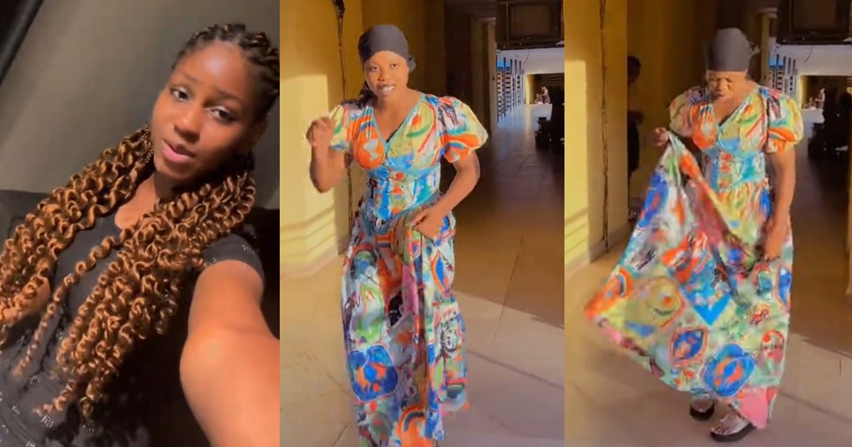 Lady shares hilarious moment her tomboy friend struggled to walk like a lady in a dress (Video)