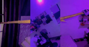 Lady left sh0cked after discovering a long stick in her room following an alleged midnight r0bbery (Watch)