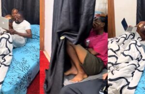 Man shares his girlfriend’s reaction to watching him film a romantic scene with another woman in his apartment (Video)