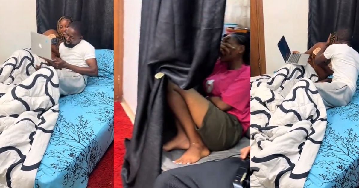 Man shares his girlfriend’s reaction to watching him film a romantic scene with another woman in his apartment (Video)