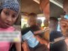 Lady stunned after passenger sitting beside her casually chews a receipt during the trip (Watch)