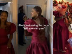 Lady who went for a book launch almost flee after realizing it was her marriage proposal
