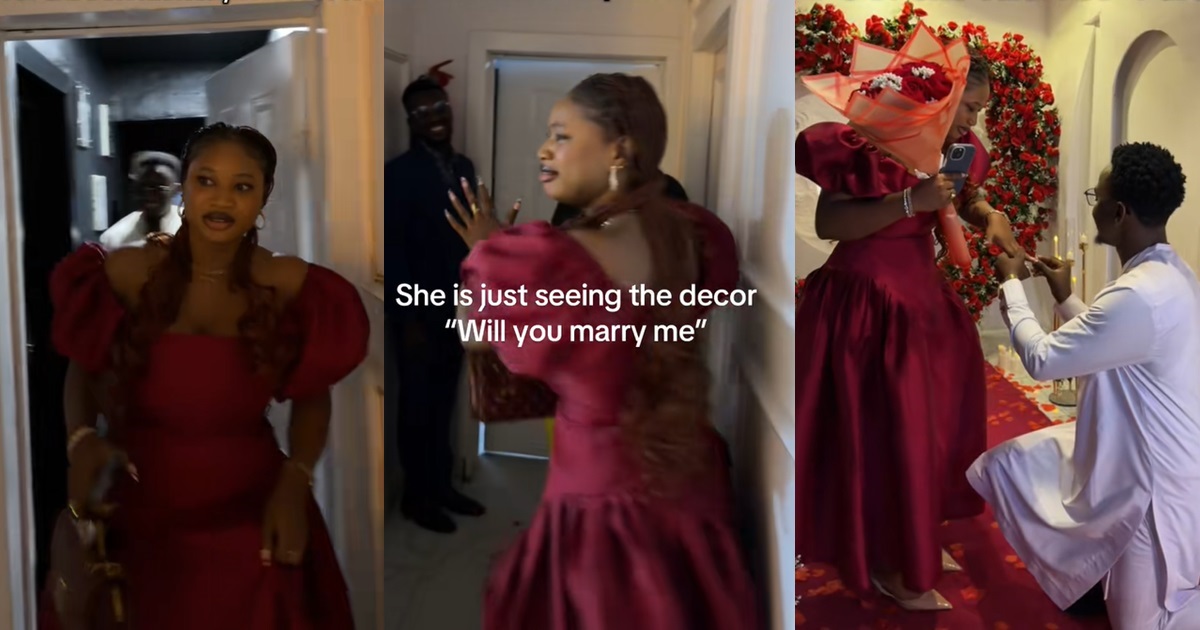 Lady who went for a book launch almost flee after realizing it was her marriage proposal