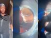 Lady stunned after her phone fell into a drum of water while recording (Watch)