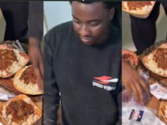 Men celebrate as friend who never cooks serves them a homemade meal (Watch)