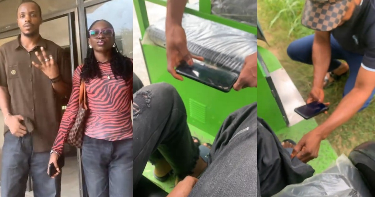 Man shares how a keke rider complimented him and his girlfriend after seeing them wear matching slides (Watch)