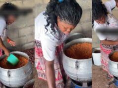 “Call me stingy” – Lady cooks her wedding jollof rice because no one can do it better than her (Video)