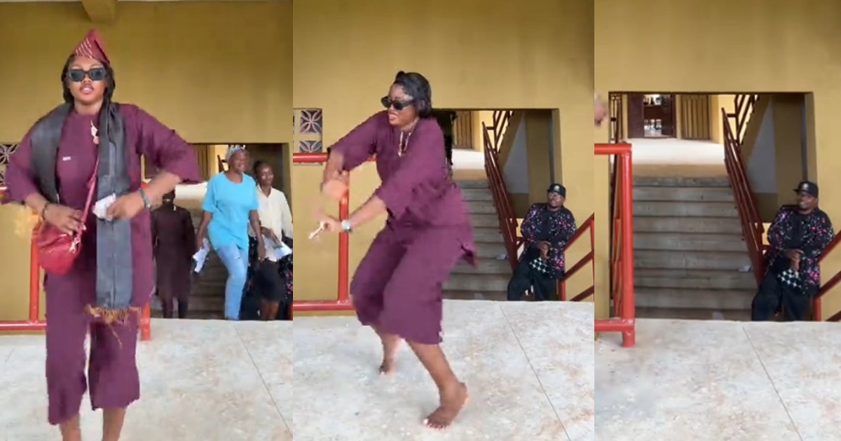Lady keeps on dancing after her lecturer spotted her celebrating her graduation with energetic indigenous dance moves (Video)