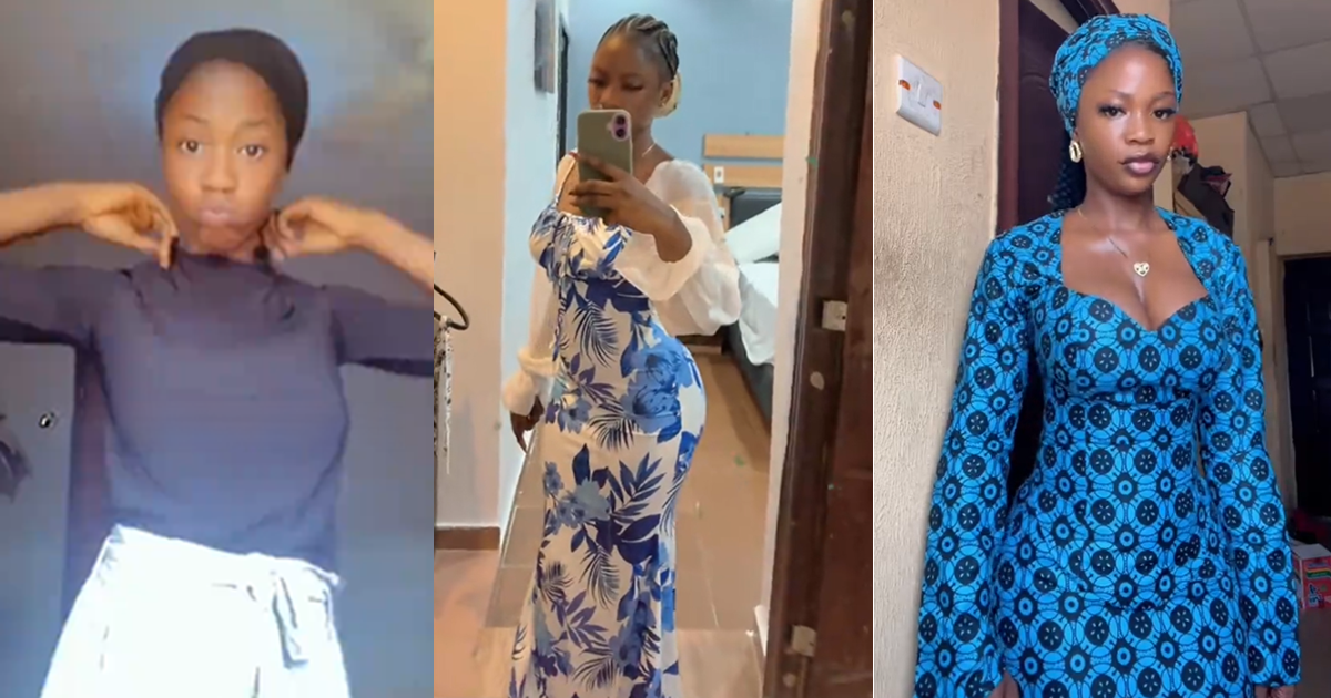 “You can’t change in one year” – Lady says as she shares her weight gain transformation within a year. (WATCH)