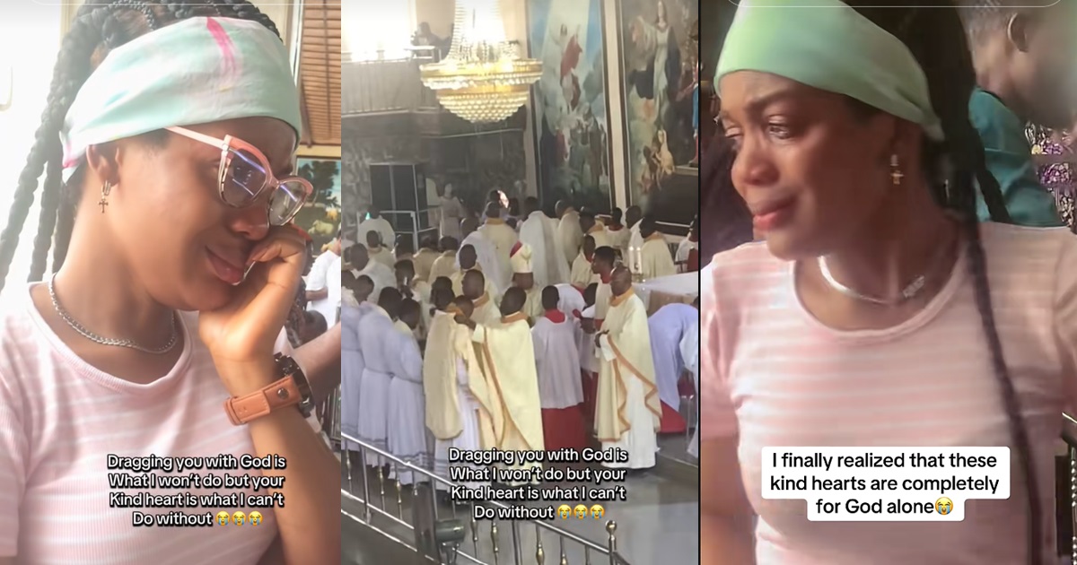 “Draging you with God is what I will never do” – Lady cr!es after boyfriend becomes a priest