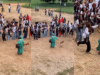 Mum steals the show after arriving with a goat to celebrate son’s final sign-out (WATCH)